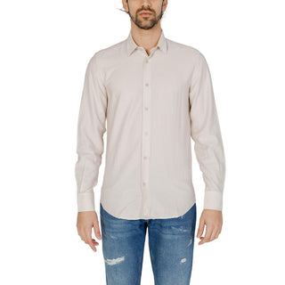 Beige Viscose Dress Shirt