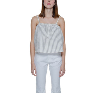 Beige Tanktops aus Bio-Baumwolle