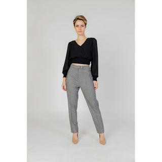 Pantalones de poliéster negros