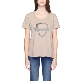 Camiseta de algodón beige