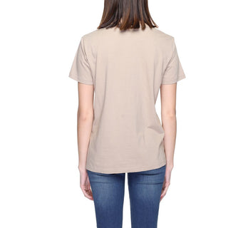 Camiseta de algodón beige