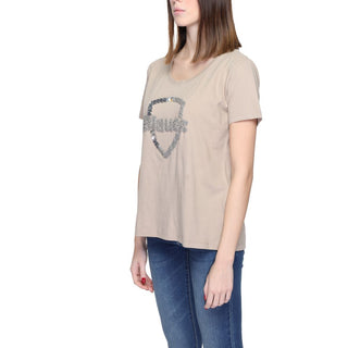 Camiseta de algodón beige