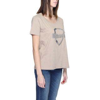 Camiseta de algodón beige