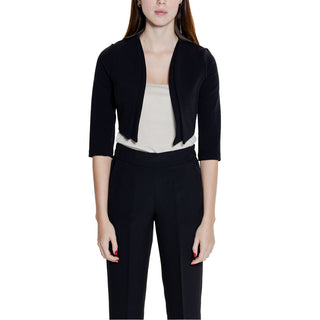 Black Polyester Sleeveless Jacket