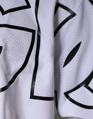 White Logo Print Crew Neck T-shirt