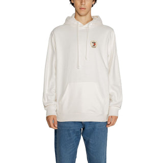 Weißer Baumwoll-Kapuzenpullover