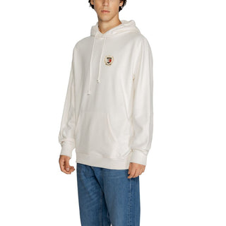 Weißer Baumwoll-Kapuzenpullover