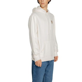 Weißer Baumwoll-Kapuzenpullover
