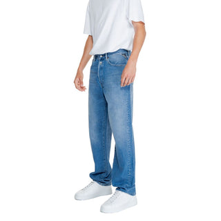 Blaue Relaxed Fit Jeans aus Baumwolle