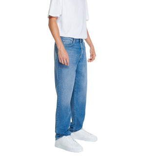 Blaue Relaxed Fit Jeans aus Baumwolle
