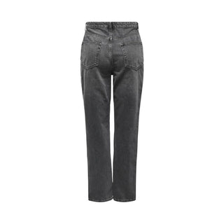 Jeans mom de algodón gris  