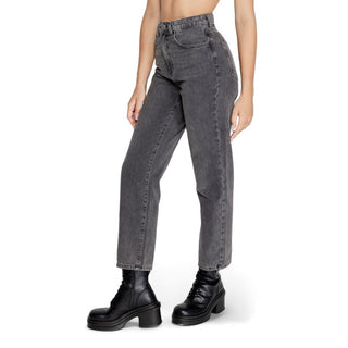 Jeans mom de algodón gris  