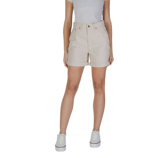 Beige Baumwoll-Shorts