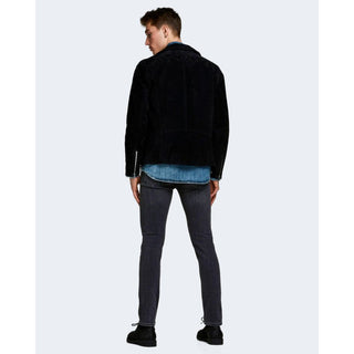 Jeans ajustados de algodón orgánico negro  