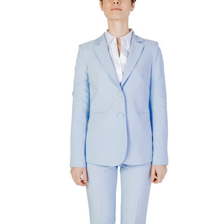 Blazer azul de poliéster