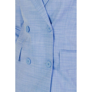 Blauer Viskose-Blazer