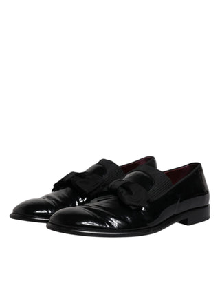 Schwarze Leder-Slipper Herren Elegante Anzugschuhe