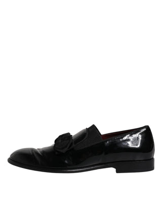 Schwarze Leder-Slipper Herren Elegante Anzugschuhe