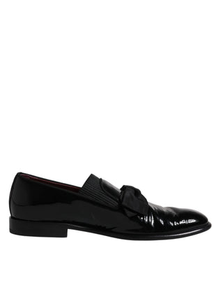 Schwarze Leder-Slipper Herren Elegante Anzugschuhe