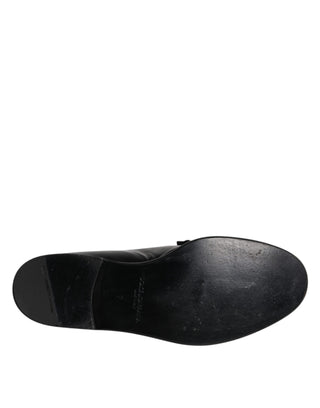 Schwarze Leder-Slipper Herren Elegante Anzugschuhe