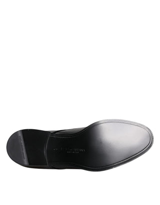 Schwarze Lackleder Derby Anzugschuhe