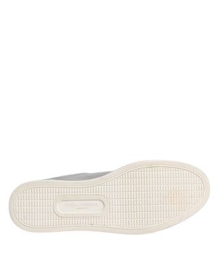 Silberne London Low Top Leder-Sneaker Schuhe