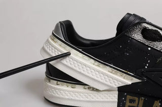 Black White Portofino Low Top Sneakers Shoes