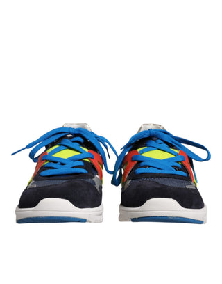 Zapatillas bajas multicolor de cuero y ante