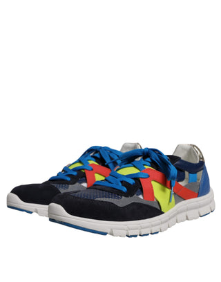 Zapatillas bajas multicolor de cuero y ante