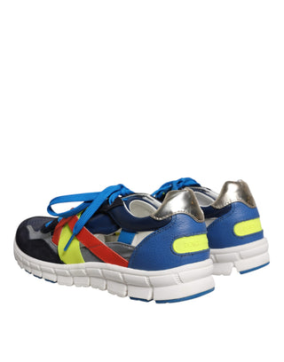Zapatillas bajas multicolor de cuero y ante