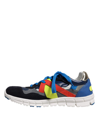 Zapatillas bajas multicolor de cuero y ante