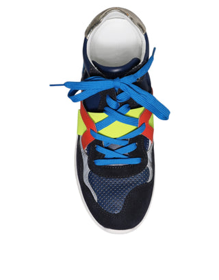 Zapatillas bajas multicolor de cuero y ante