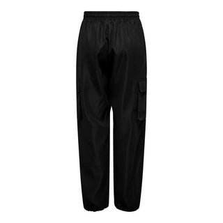 Pantalones cargo de algodón negro  