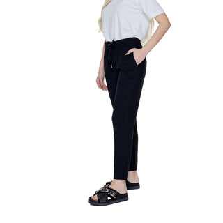 Black Viscose Casual Pants