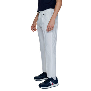 Pantalones casuales de algodón blanco
