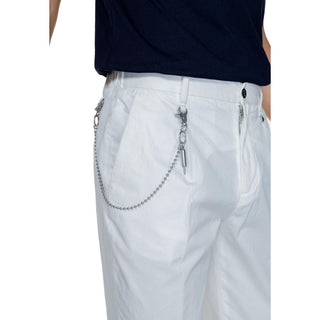 Pantalones casuales de algodón blanco
