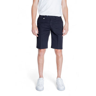 Schwarze Baumwoll-Bermudashorts