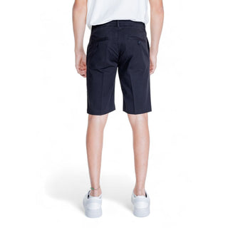 Schwarze Baumwoll-Bermudashorts
