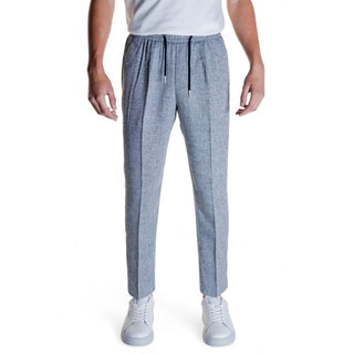 Schwarze lässige Leinenhose