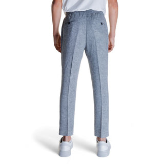 Schwarze lässige Leinenhose