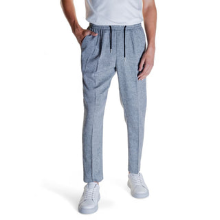 Schwarze lässige Leinenhose
