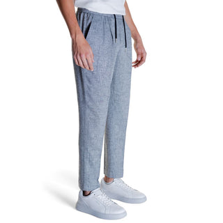 Schwarze lässige Leinenhose