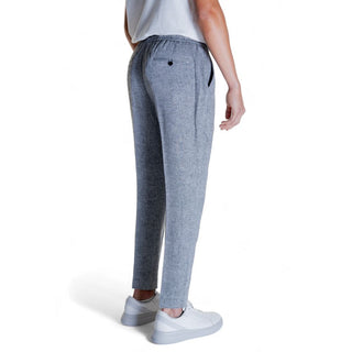 Schwarze lässige Leinenhose
