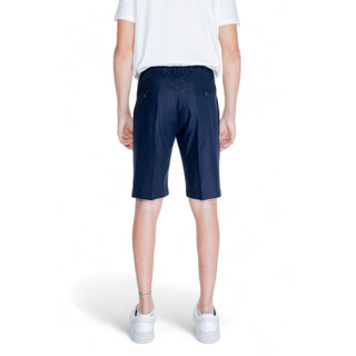 Blue Linen Bermuda Shorts