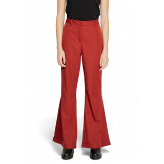 Rote Schlaghose aus Polyester