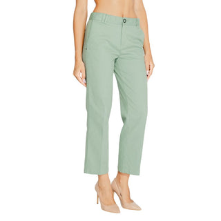 Turquoise Cotton Chino Pants