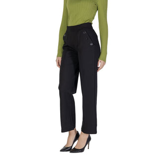 Schwarze Freizeithose aus Viskose