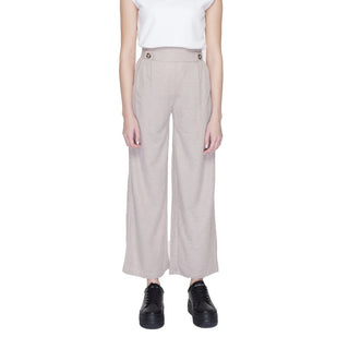 Pantalones casuales de viscosa gris