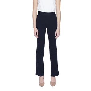 Pantalones acampanados de algodón azul