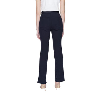 Pantalones acampanados de algodón azul